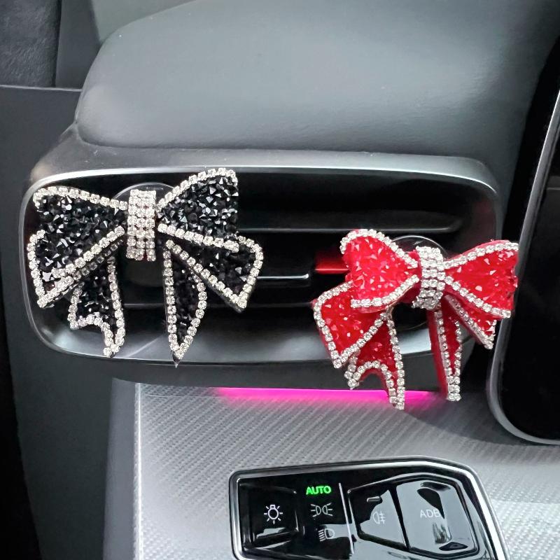 Car Perfume Clip Bow Air Outlet Decorations Car Air Conditioner Air Vent Interior Decoration Accessories