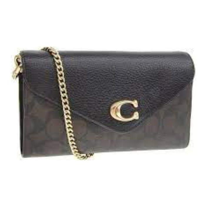 Coach Mini Jamie Camera Bag Signature Canvas Brown Black Gold Hardware C7301-IMAA8