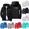 Women's Fashion Casual Printed Long Sleeve Pocket Cardigan Jacket Zipper Hoodie Coat
