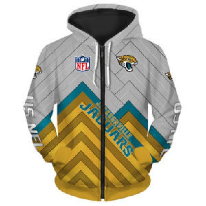 Herren Damen NFL Kapuzen-Reißverschluss-Sweatshirt Digitaldruck Lockerer Schnitt Freizeit-Sportbekleidung Alles