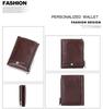 Black Angel RFID Anti-Theft Men's Wallet - Genuine Cowhide, European & American Trend, Zipper Coin Purse.