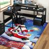 Christmas Santa Claus Chair Mat - Anime Cartoon Design, Non-Slip Carpet for Office, Home Decor, Living Room, Bedroom, Game Room & Dormitory.R035
