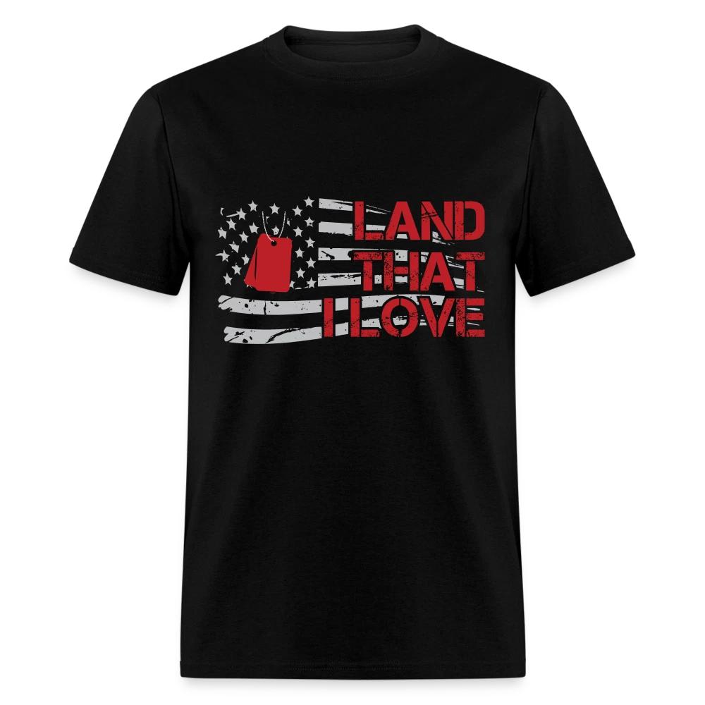 Land That I Love (with American Flag) 100% Cotton T-shirt Mens Tees Top 4XL