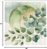 Eucalyptus Leaf Shower Curtain Gold Moon Design Watercolor Green Nature Art Minimalist Bathroom Decor Boho Chic Style Fabric