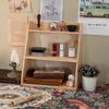 Desktop Retro Wooden Storage & Organization Rack for Journals, Ornaments, Coffee Cups, and Perfume.