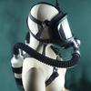 Breath Control Mask Kit: Suction Cup, Faux Mouth Gag, Hood with Tube, Anal Plug & Scent Testing Tool.