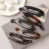 Leopard Print Banana Clip Oval Anti Slip Ponytail Clip Fashion Versatile Hair Clamp Headwear Hair Accessories Korean Headwear