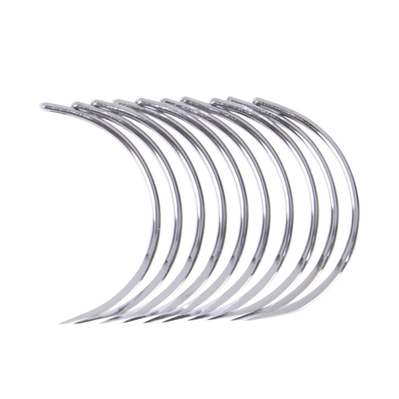 6/10Pcs Suture Surgical Tool Durable Metal 1/2 Corner Medical Needle Double Eyelid Medical Science Diy Accessories