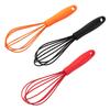 1PCs silicone small size egg beater manual cream egg small stirring rod mini egg-whisk baking tool
