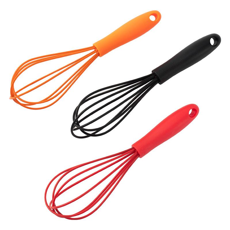 1PCs silicone small size egg beater manual cream egg small stirring rod mini egg-whisk baking tool