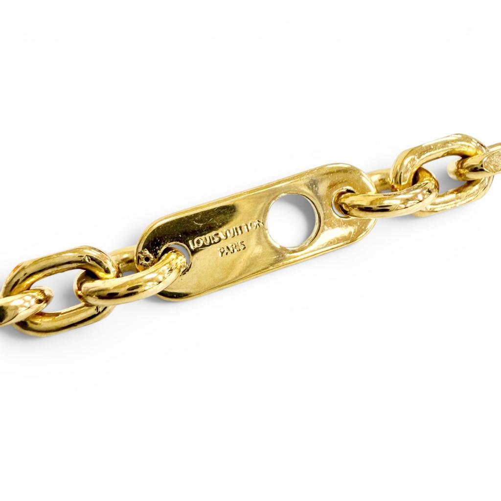 Excellent LOUIS VUITTON Necklace Chain LV Yours Monogram flower gold mens M02740 Used