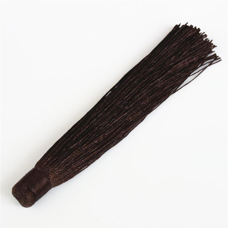 

Китайские традиционные ювелирные изделия, автомобильные подвесные ушки-кисточки, китайские завязанные кисточки, длина 14 см и ширина 14 мм Large tassel темно-коричневого