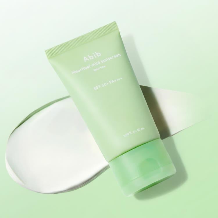 Abib Heartleaf Mild Sunscreen Relief Tube 50ml SPF50+ PA++++ single