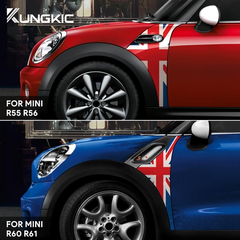 2 ks/Sada pro Mini Cooper R55 R56 R61 R60 Countryman Blatník Boční Mřížka Ozdoba Dekorace Samolepka Doplňky do Auta Auto-Styling