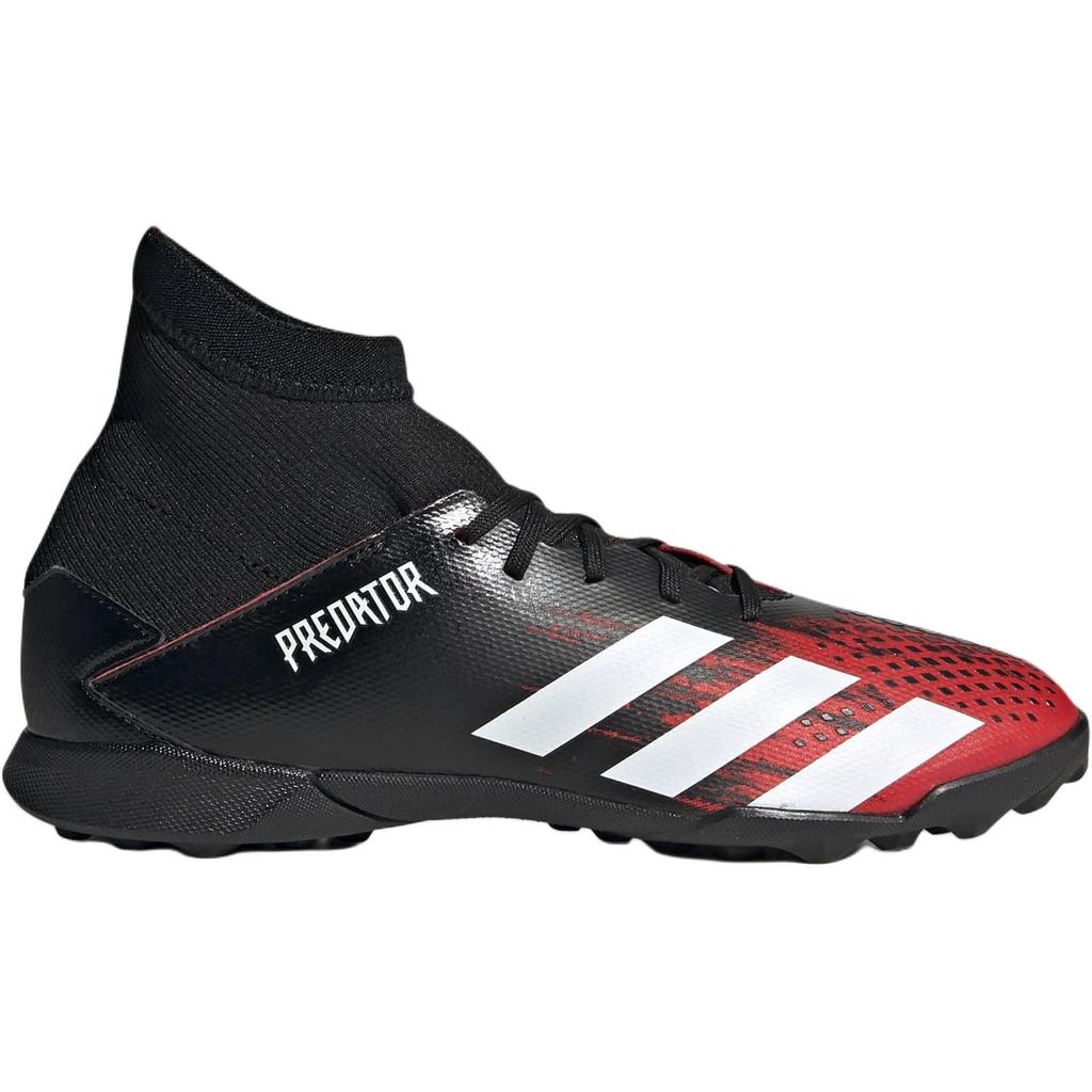 adidas Predator 20.3 TF J Noir Rouge Actif Baskets Enfant Core-Black Cloud-White EF1950