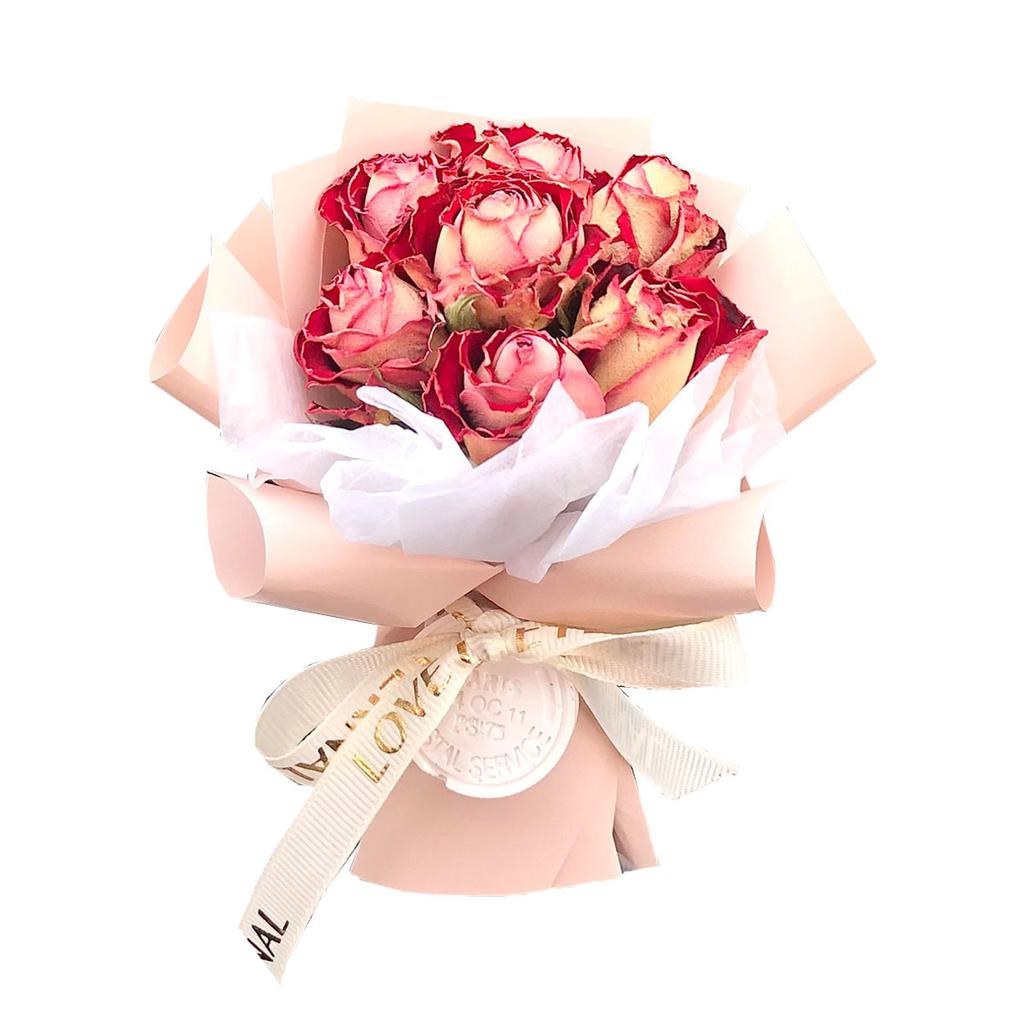 Natural Mini Rose Dried Flower Bouquet Car Air Outlet Pendant Aromatherapy Decoration Birthday Gift