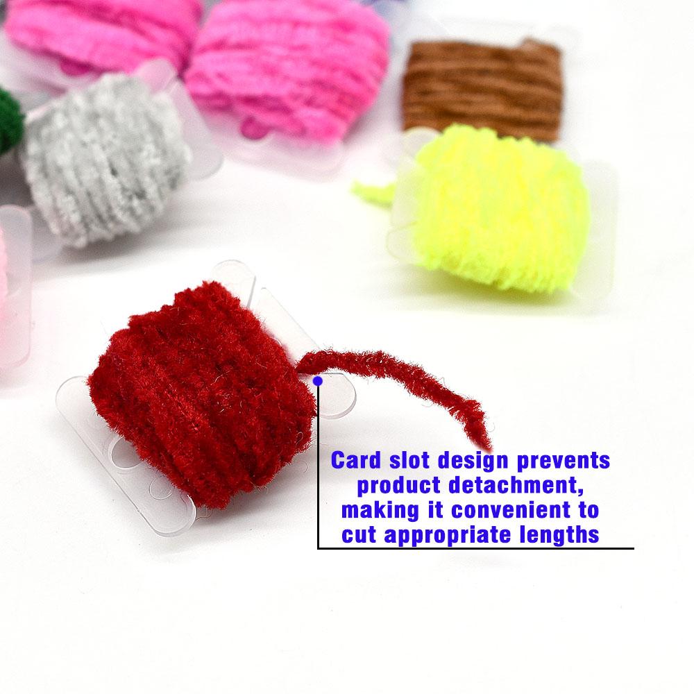 MNFT 2 Cards Woolly Bugger Tinsel Chenille - Hareline Fly Tying Material