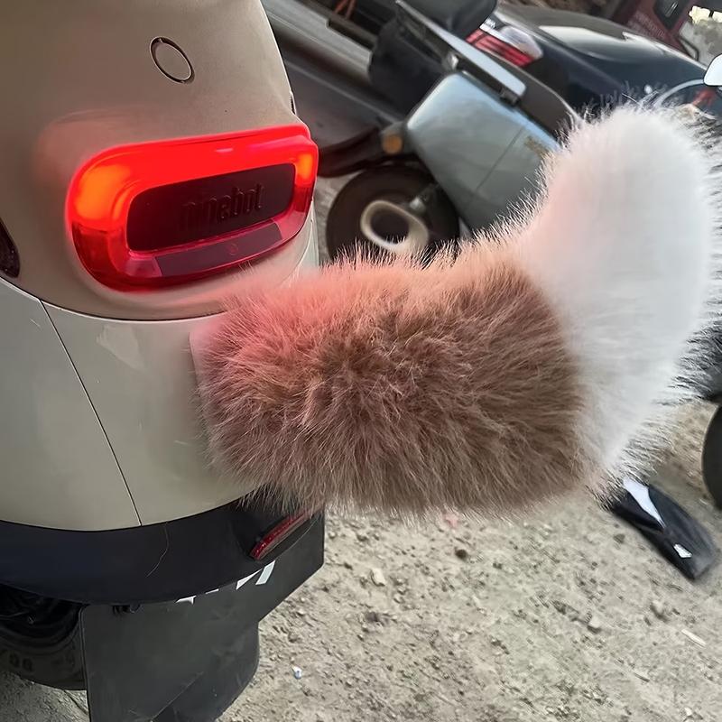 Remote Control Electric Car Tail Electric Bicycle Tail Wagging Moving Rechargeable Plush Animal Tail Auto Motorcycle Decoration