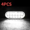 4PC 12LED High Light Truck Side Warning Light Emergency Light Amber Constant Warning Super Bright Side Warning Lamp Assembly 12V