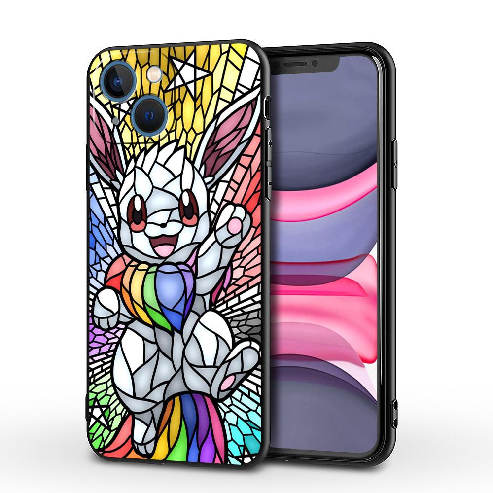 Barevný obal Pokemon Pikachu pro iPhone XR XS X 12 Mini 13 Pro Max SE 14 Plus 7 8 6s 11 14Pro 13Mini 14 Matný TPU Měkký Kryt