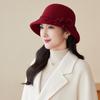 Versatile Woolen Bucket Hat for Women and Middle-Aged Mothers