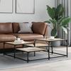 Coffee Table Sonoma Oak 107 X 107 X 40 Cm Particleboard