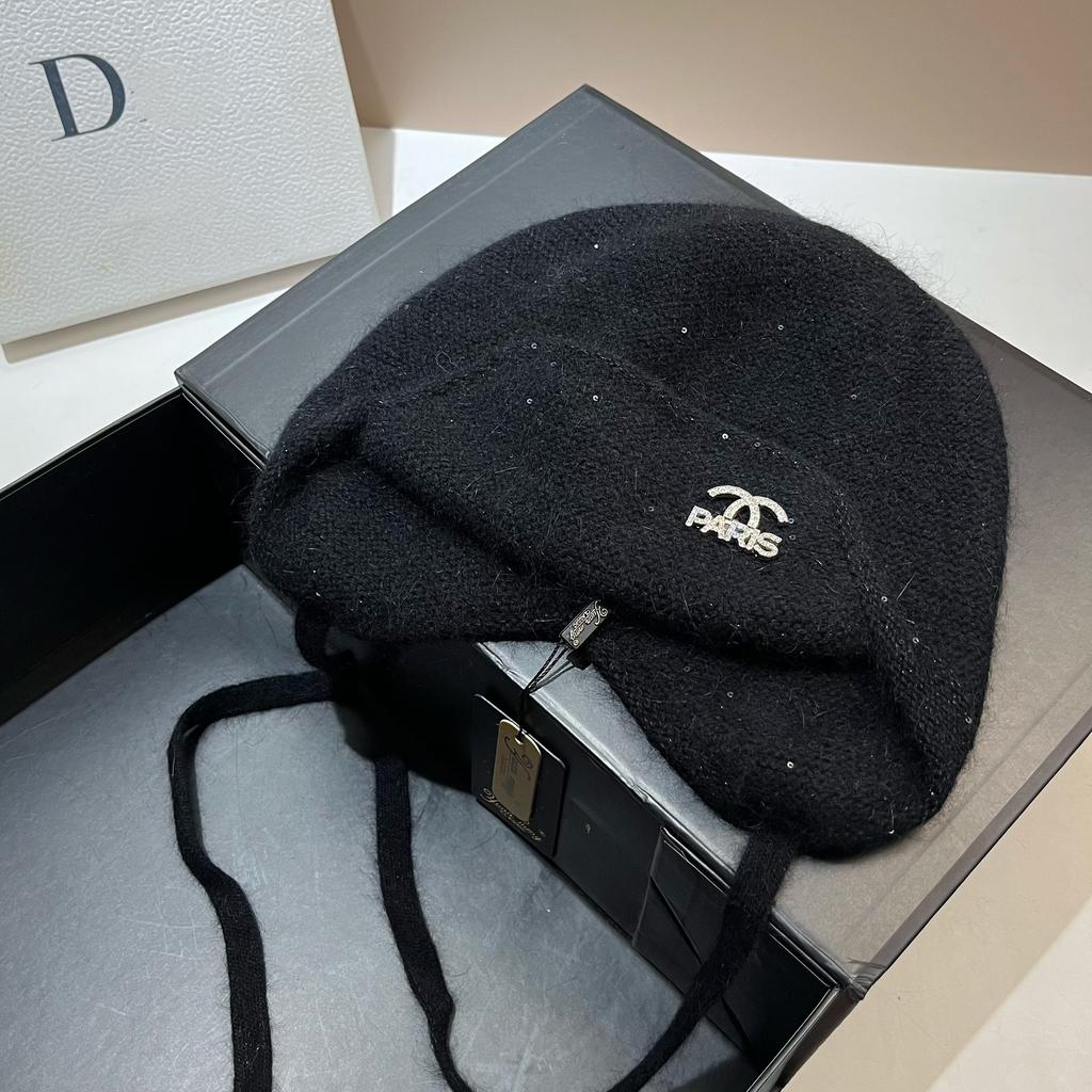 Xiaoxiangfeng Double-Layer Rabbit Fur Ear Protection Hat Winter North Cold Warm Bag Head Knitted Hat Russian Hat