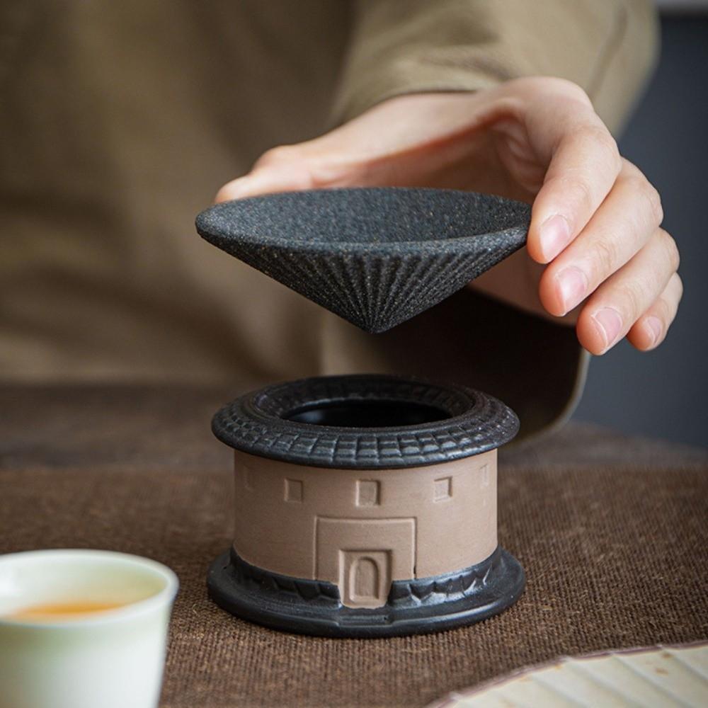 Non-Porous Microporous Ceramic Coffee Filter Reusable Hakka Earth Buildings Coffee Drip Cup Travel