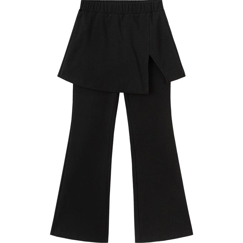 Balabala Girls' High-Waist Flared Long Pants
