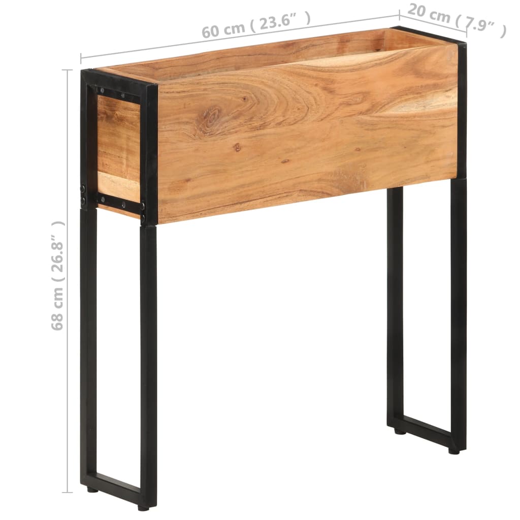 Planting Box 60x20x68 Cm Solid Acacia Wood