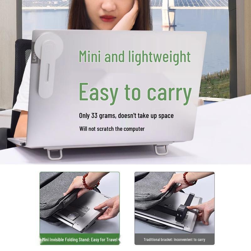 Portable Laptop Stand with Heatsink and Desktop Riser Bracket