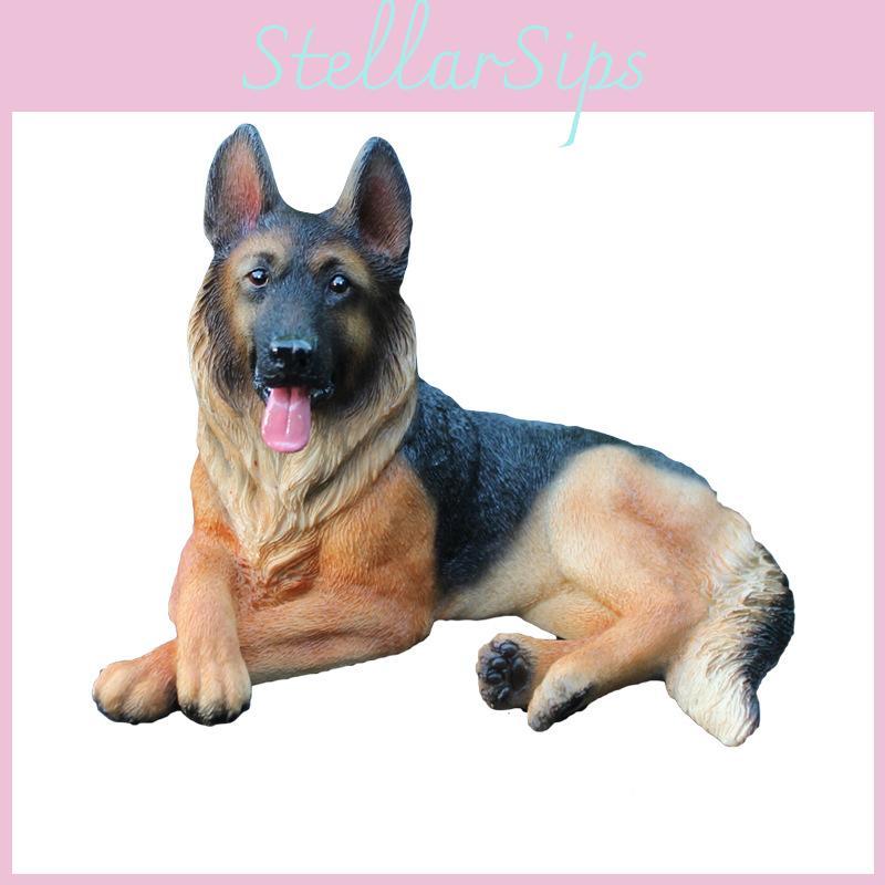 German Shepherd Resin Animal Model For Car Accessory And Celebration Gift