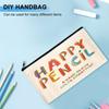 BHBL 50 st Canvas Dragkedjepåse Pennfodral Sminkväska Tom Påse DIY Hantverkspåse Sminkväska Sminkväska DIY Hantverk Skola