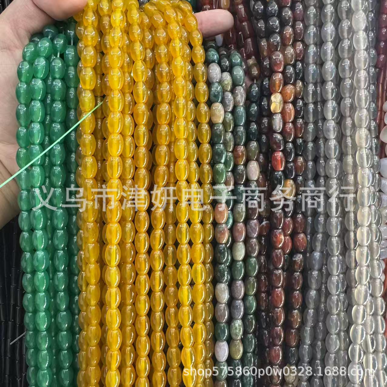 

Агатовые рисовые бусины 8x12 мм, россыпью, для DIY-украшений - Полуфабрикаты Indian Agate