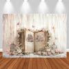 LS Photography Background Spring Castle Floral Butterfly Decor Props Cake Smash Baby Shower Kids Portrait Photo Backdrop Studio