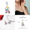 Charm Copper Rose Flower Dog Charms Bead Pendant Fit Original Bracelet Making For Woman Jewelry Fashion Diy