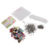 380 Pezzi Portachiavi Acrilici Vuoti Kit Artigianale DIY con Nappe Anellini Cartoncino per Progetti Regali Personalizzati