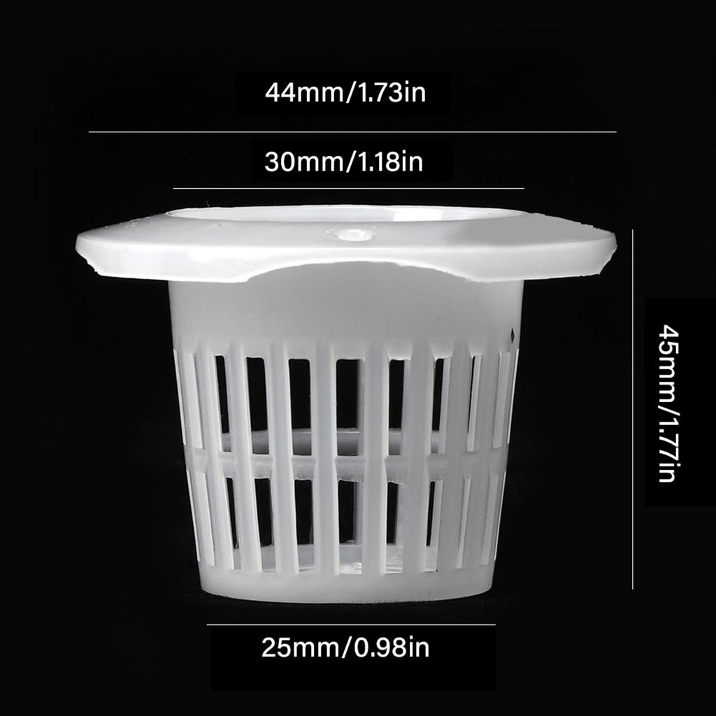50Pcs PP Hydroponics Net Pot Soilless Cultivation Flower Planting Grow Mesh Basket