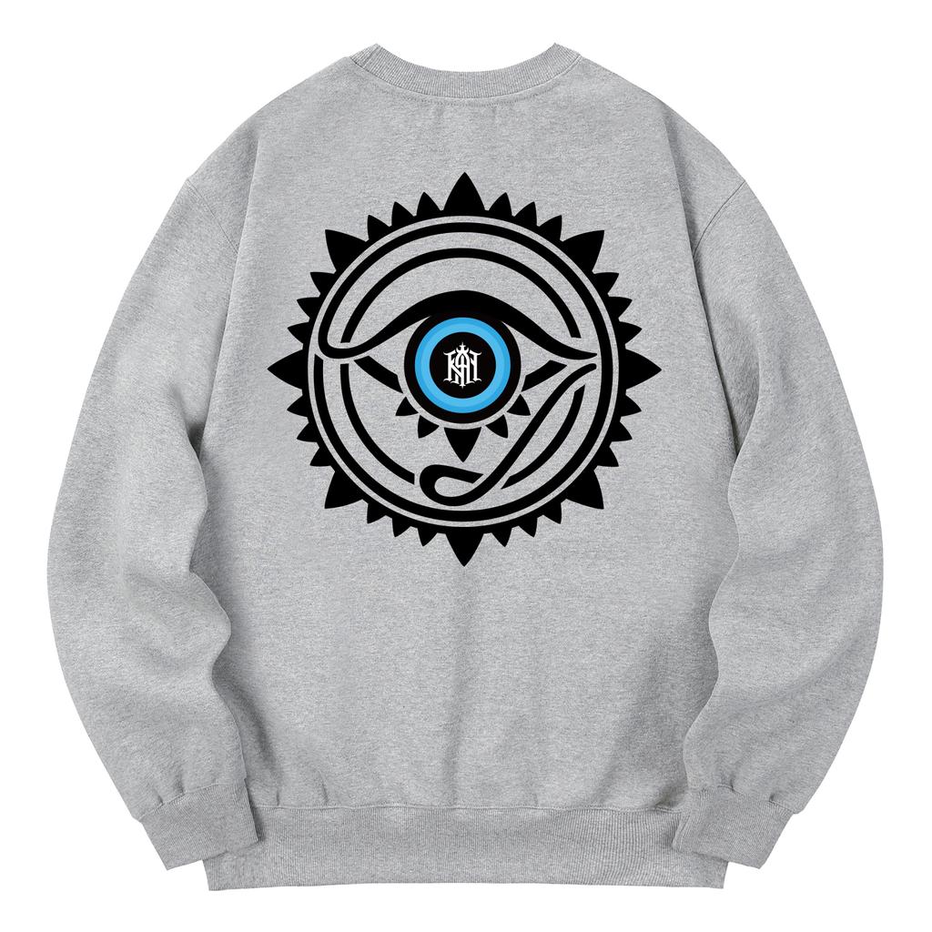KAN6312 Kmg0100 Eye Of Horus Fleece-Lined Sweatshirt - Gray