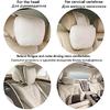 2pcs Car Headrest Maybach Design S Class Ultra Soft Pillow Suede Fabric for Mercedes-Benz 2919cm Back Cushion Accessories (Beige)