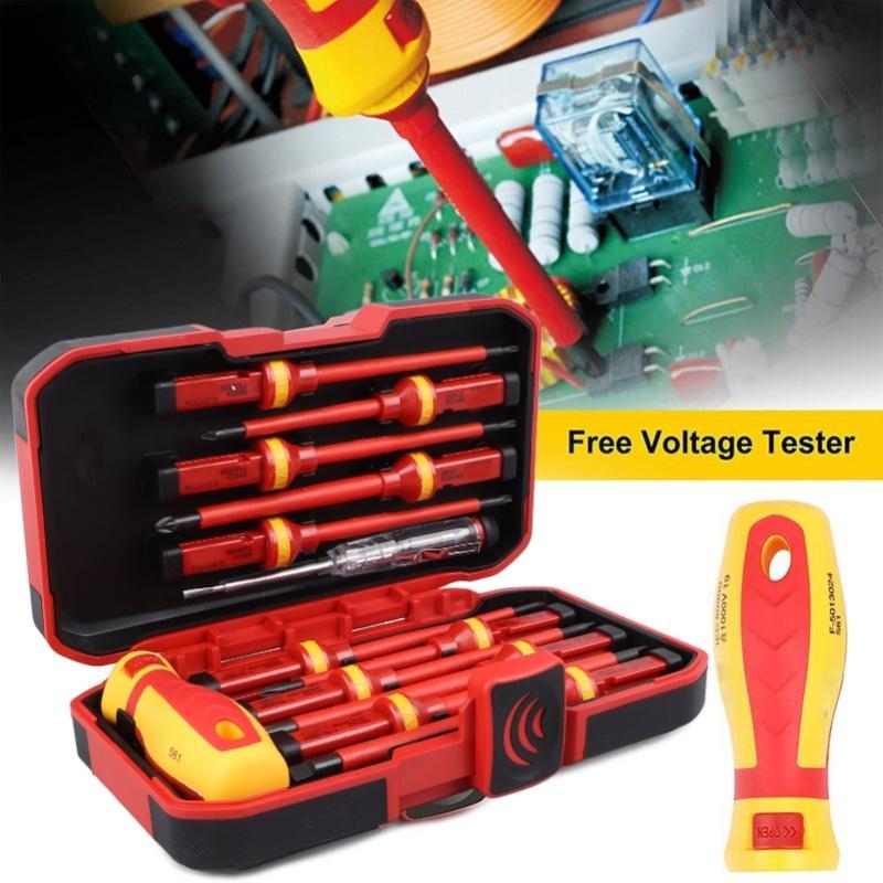 Premium Insulated Screwdrivers Set Insulated Professional Electricians Slotted Crossed Screwdriver Set For Repairing