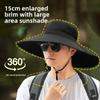 1PCS Sun Protection Hat Men's Summer Sun Hat Outdoor Fishing Hat Big Brim Climbing Bucket Hat UV Protection Sun Hat