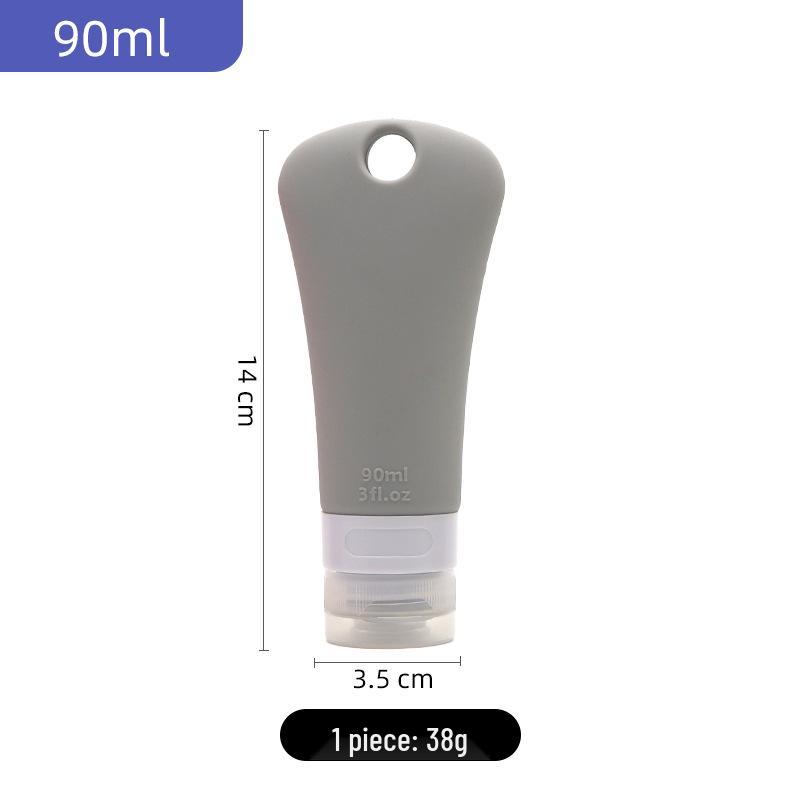 Tragbare Nachfüllbare Silikon-Reiseflasche mit großem Fassungsvermögen und Aufhängeloch