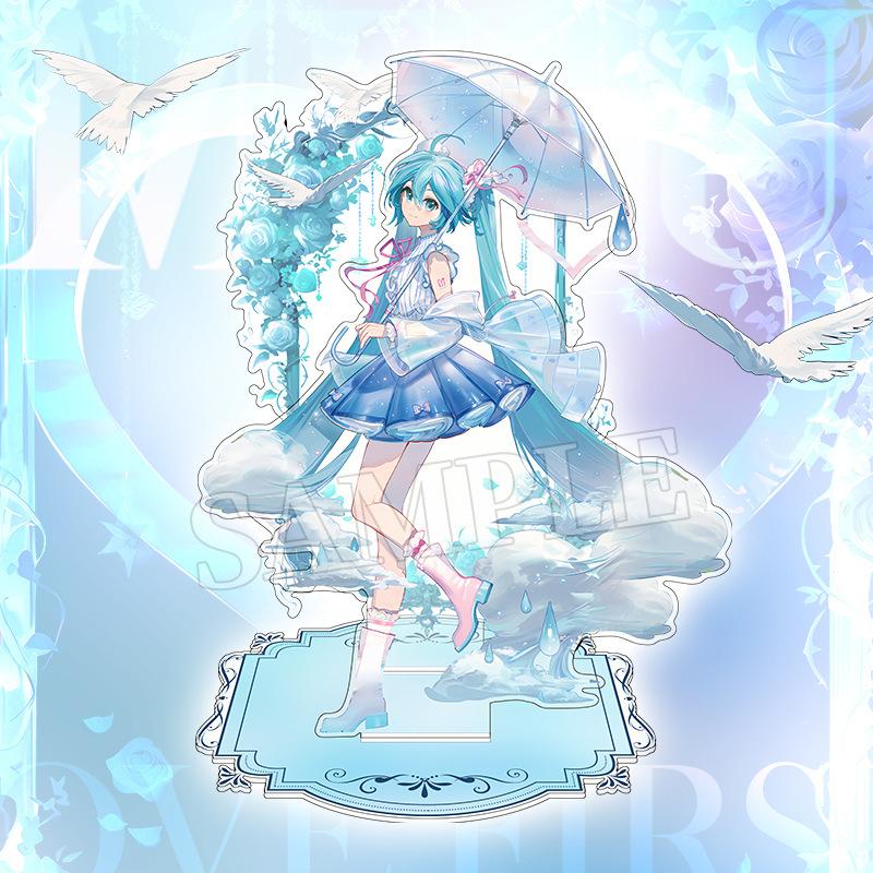 Miku Hatsune Anime Acrylic Stand Double Flash Badge Virtual Idol Anime Merchandise Figure Collectible Decoration Gift For Fans