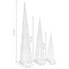 Luminous Cones - vidaXL - Multicolor - Acrylic - 60/90/120 Cm - Integrated LED
