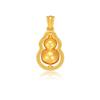 Trendy Internet Celebrity Style Rotating Fu Lu Gourd Charm Gold Necklace for Women