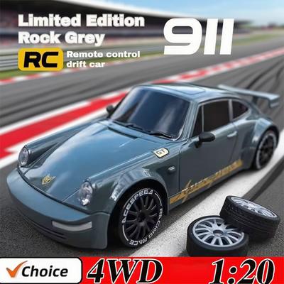 Novo Carro de Drift 4WD 911 com Controle Remoto 1/20 Profissional Infantil Brinquedos de Corrida com Controle Remoto Modelo de Carro Simulação Brinquedos para Meninos Presentes