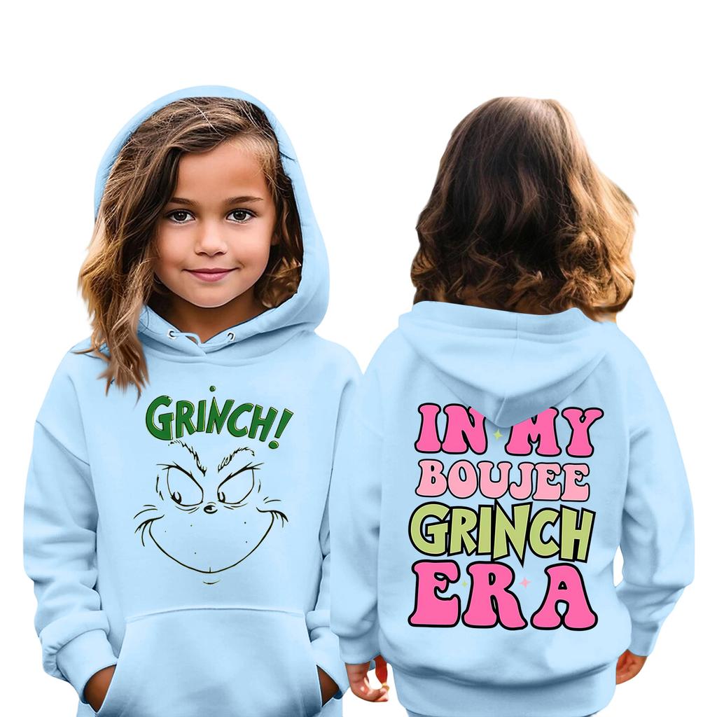 סווטשירט חג המולד לילדים שרוול ארוך קל משקל קפוצ'ון קז'ואלי סווטשירט ילדים נוח ורפוי