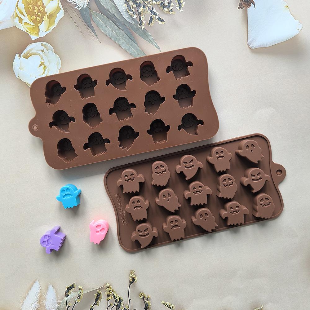 Forma silikonowa na czekoladę dynia na Halloween Dynia Kawaii Duch Forma silikonowa 15 gniazd Rękodzieło z żywicy Forma na kostki lodu Cukierki Galaretkę Narzędzie do ciasta