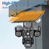 AOV Solar Monitor Home All-day Recording 4g Three-screen Solar Camera CCTV